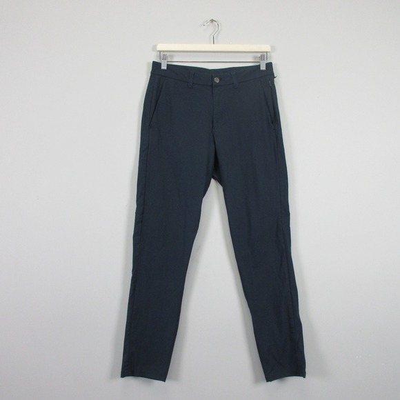 Lululemon Commission Pant Slim 30" Men 30 Blue Stretch Commuter Work Casual 388 - Picture 1 of 12
